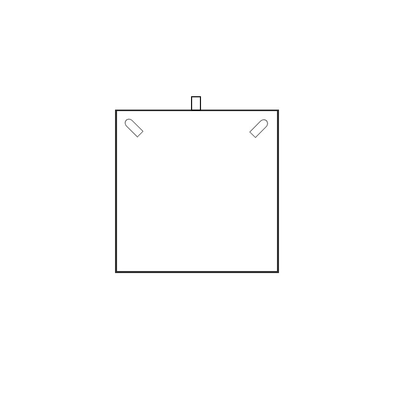 Estuche Zamora blanco collar 160x160x35 mm.